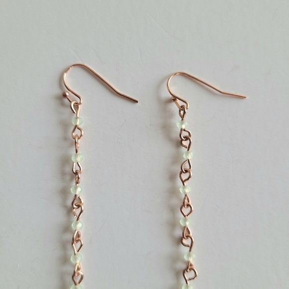 Rose Gold Glass Bead Earrings Set - Picture 2 of 7